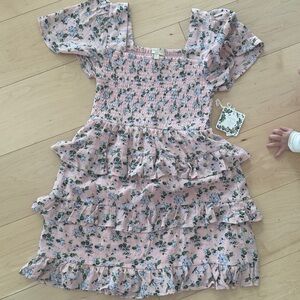Chelsea & Violet Pink Floral Ruffle Dress